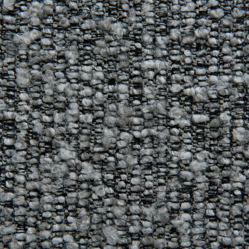 68cm Black Bar Stool - Graphite Grey Boucle