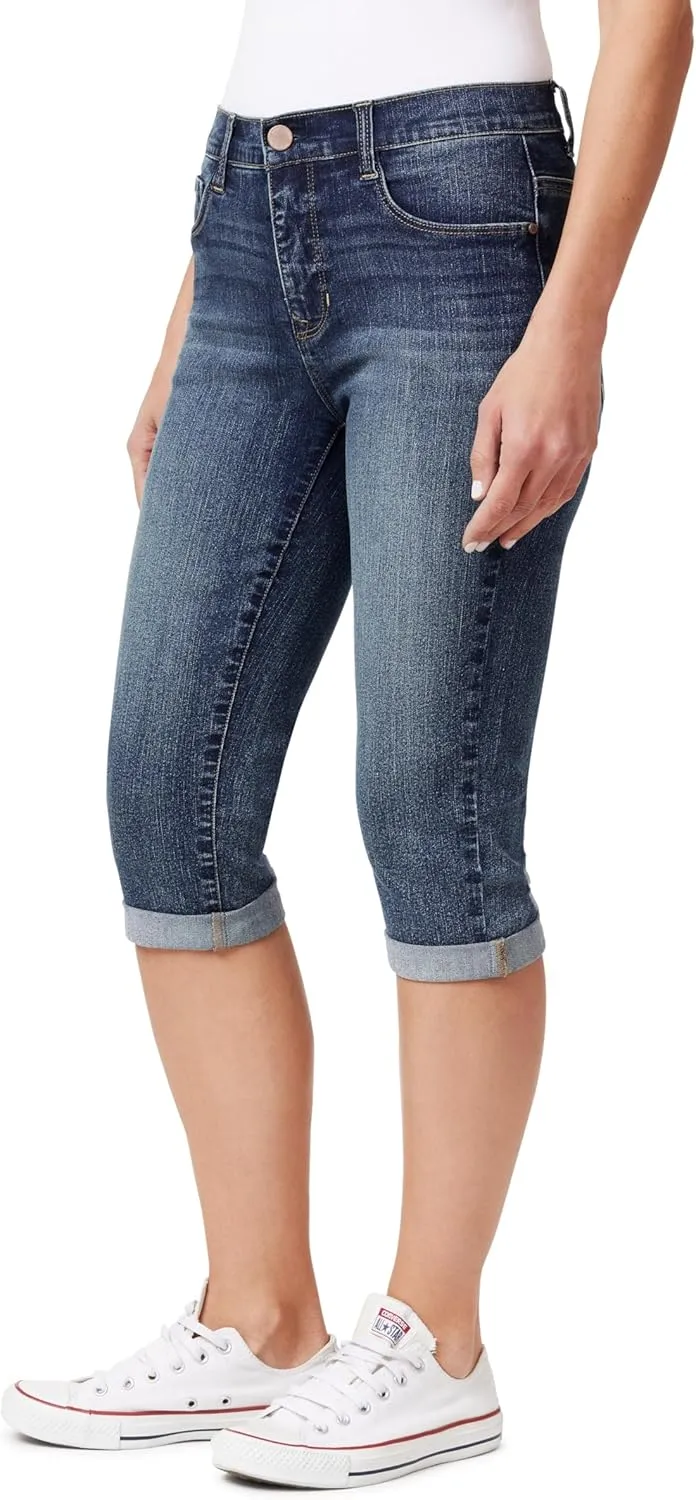 Angels Forever Young Women's Forever Skinny Mid-Rise 17" Inseam Capri Jeans (Available in Plus Sizes)