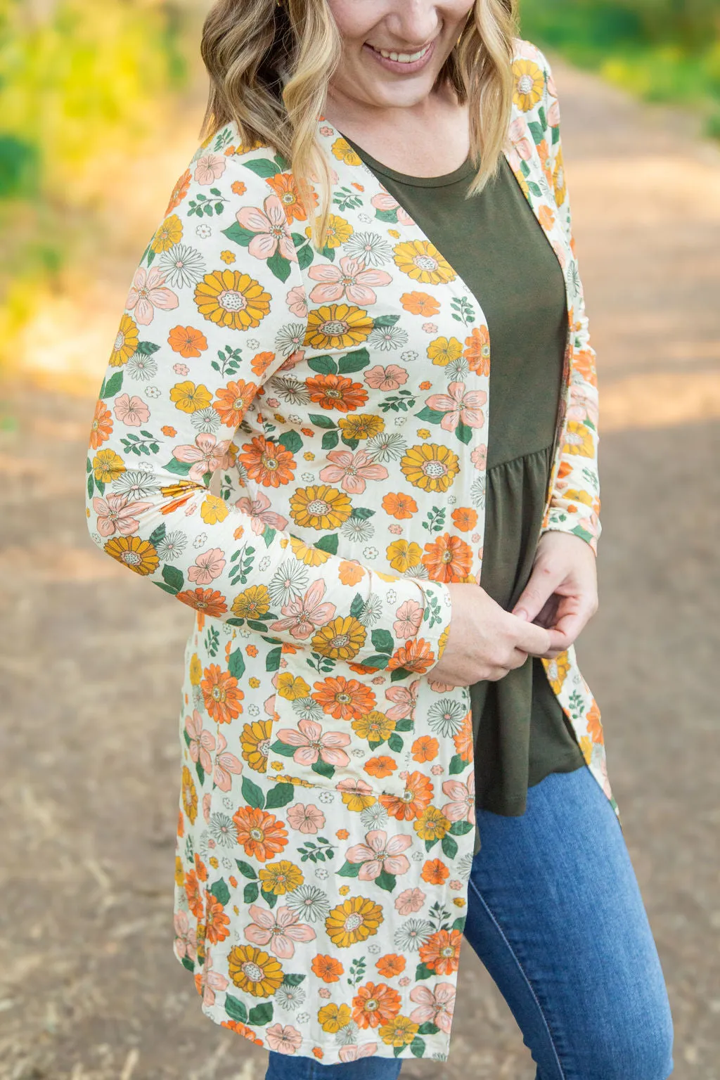 Classic Cardigan - Fall Boho Floral by Michelle Mae
