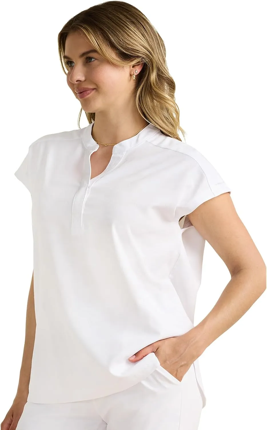 Healing Hands Scrub Top for Women Modern Fit Tee with 2 Pockets, Moisture Wicking, 360 Stretch and Quick Dry Fabric 2352
