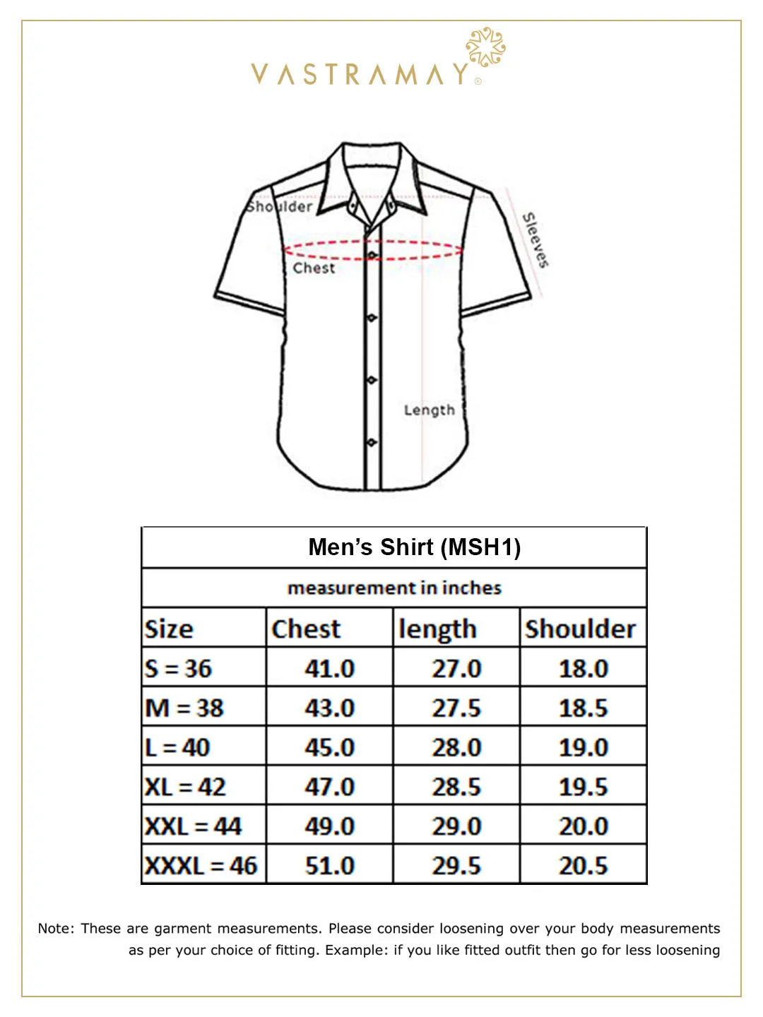 Jashvi Men's Blue Cotton Ethnic Shirt