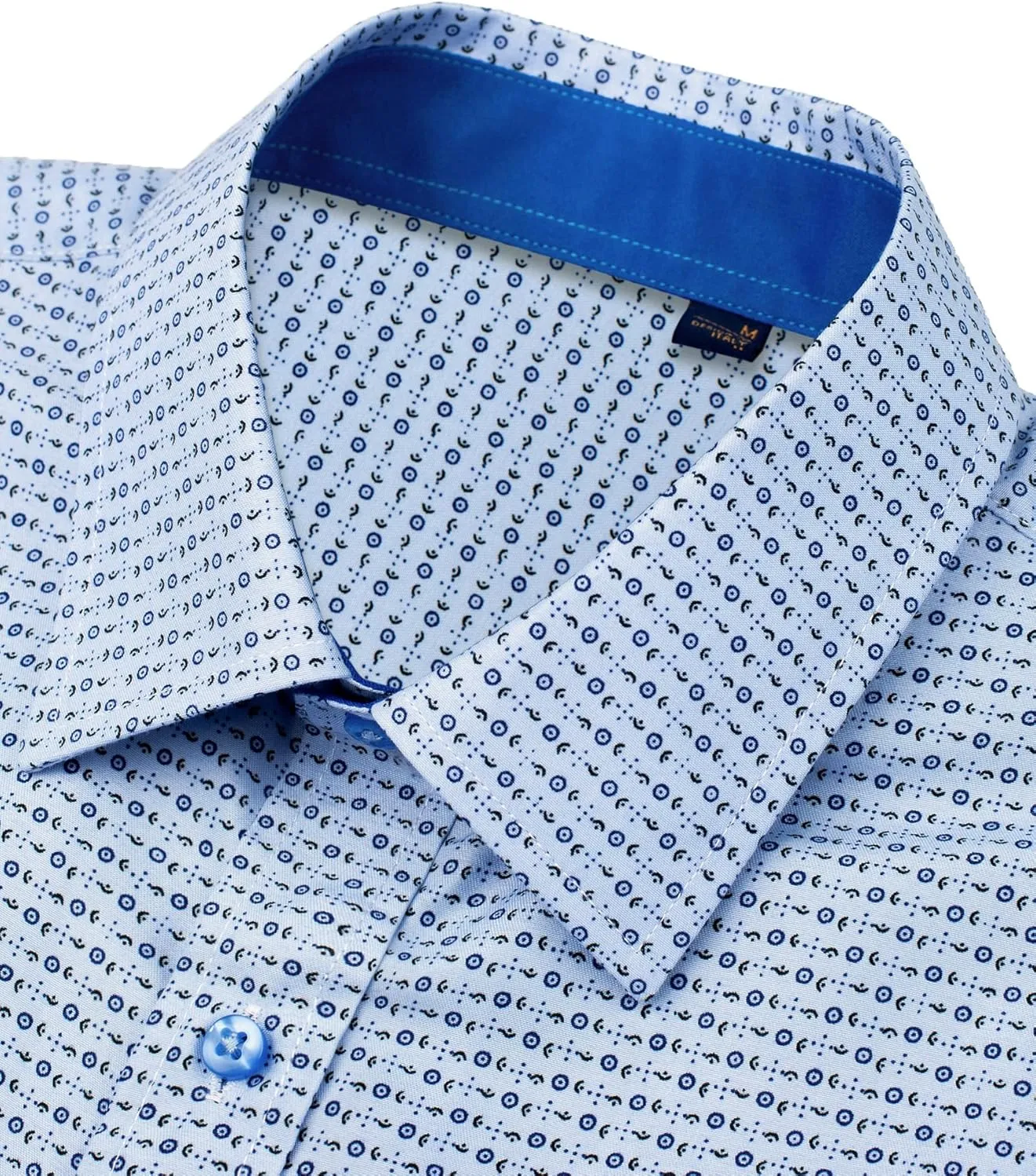 J.VER Men's Printed Dress Shirts Casual Long Sleeve Stylish Button Down Shirt