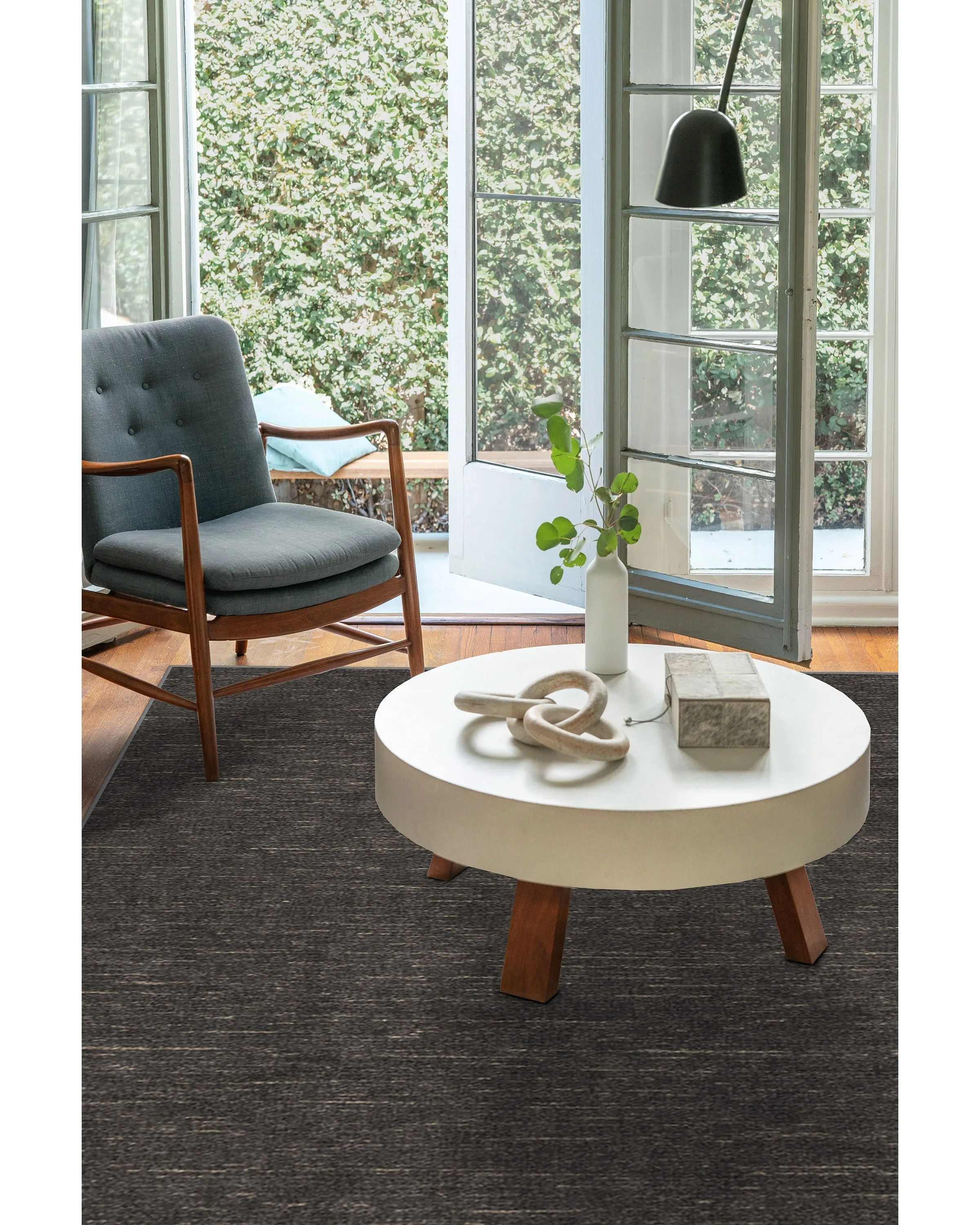 Melange Solid Charcoal Rug