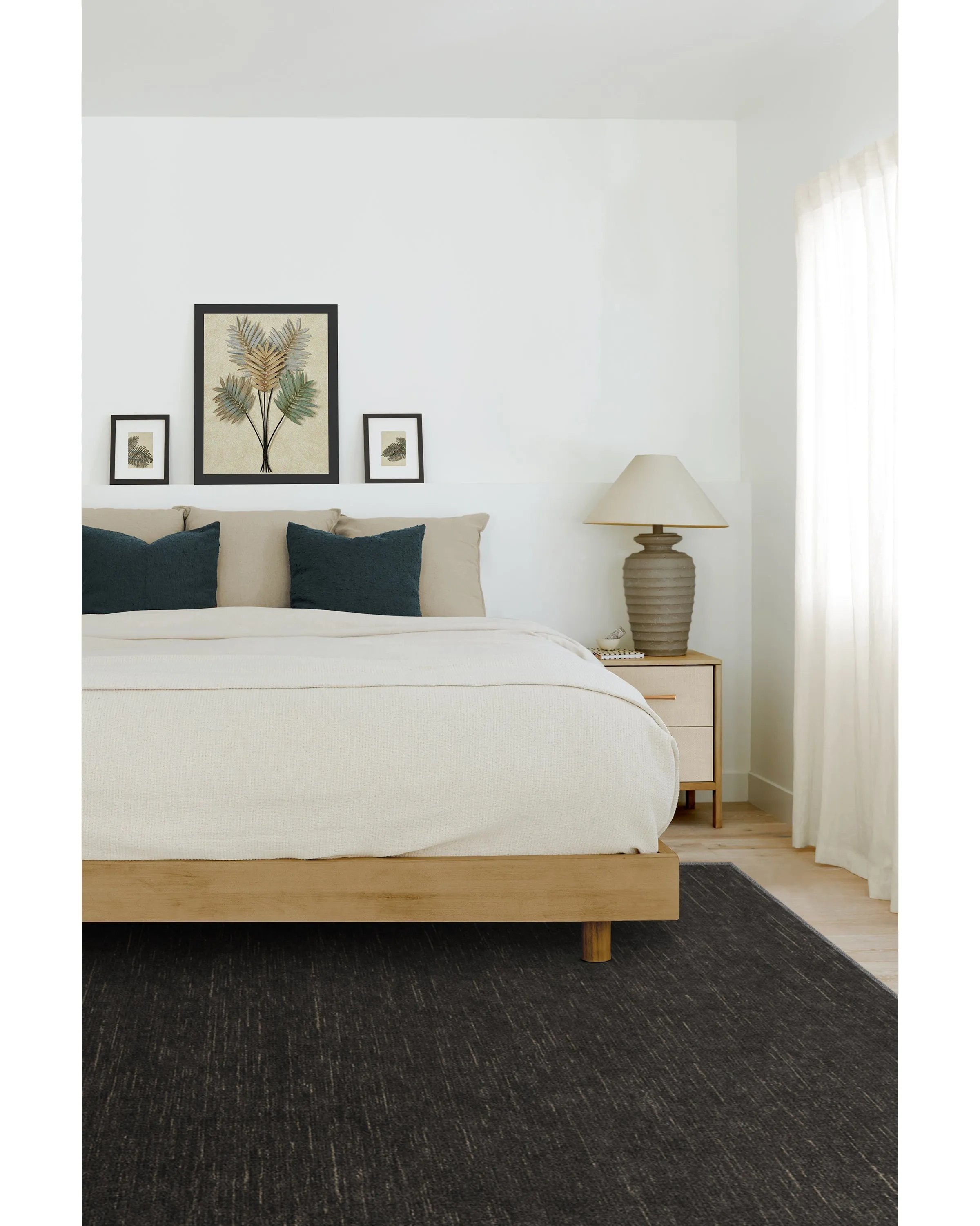 Melange Solid Charcoal Rug