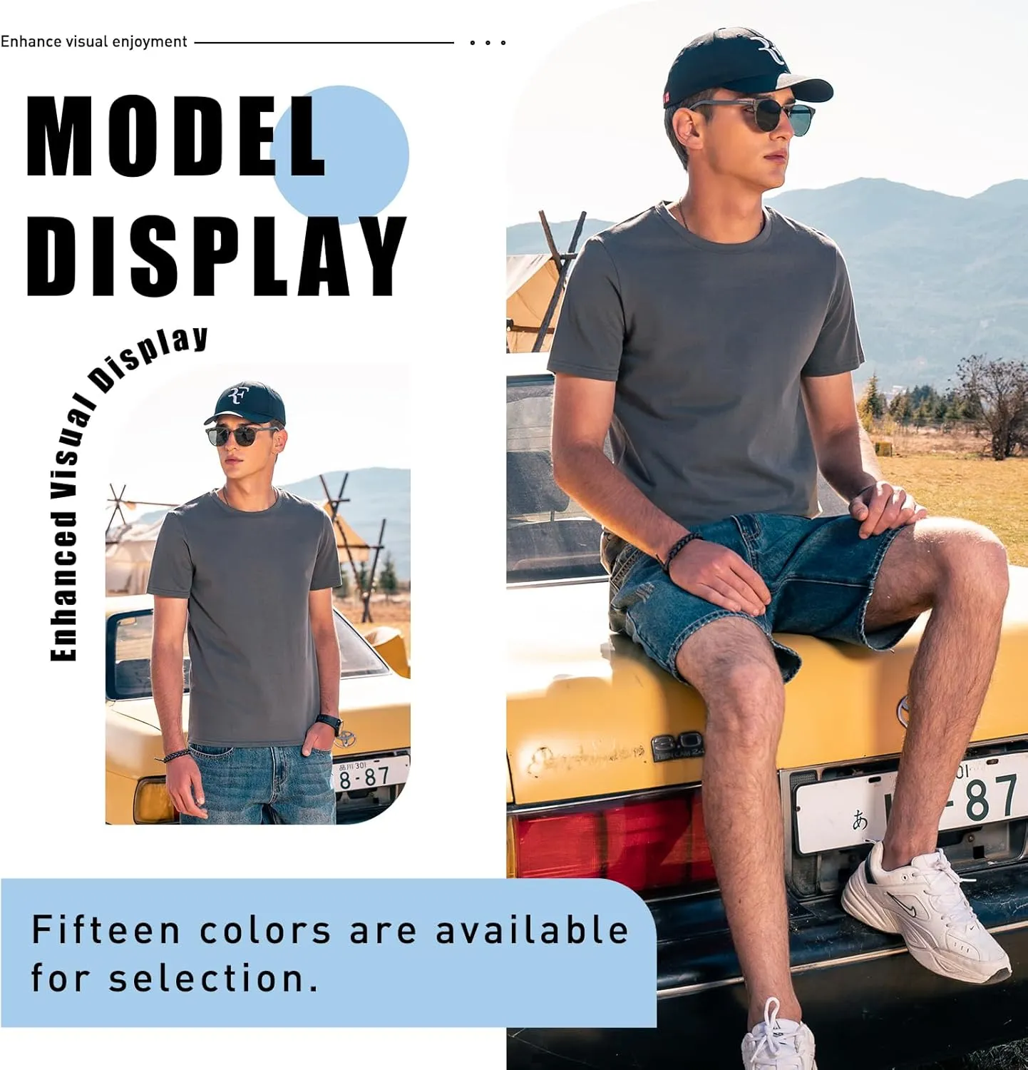 Men's Ice Silk T-Shirt, Quick Dry Casual Shirt, Classic Men's Solid Color T-Shirt