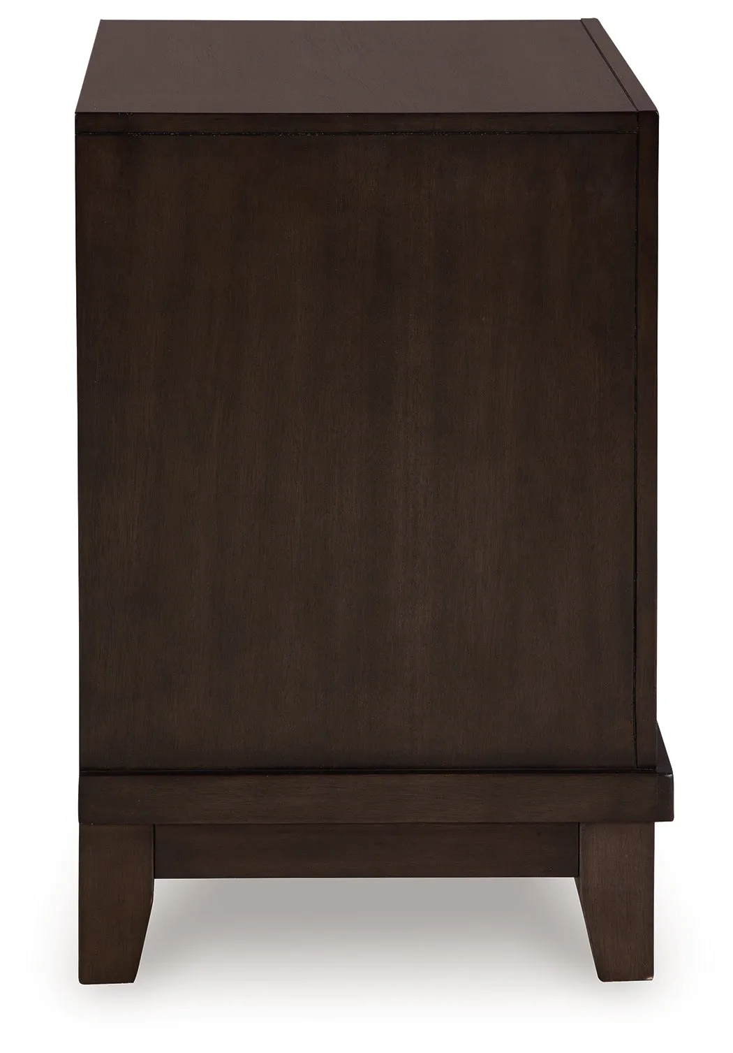 Neymorton King Upholstered Panel Bed with Mirrored Dresser and Nightstand in Dark Grayish Brown