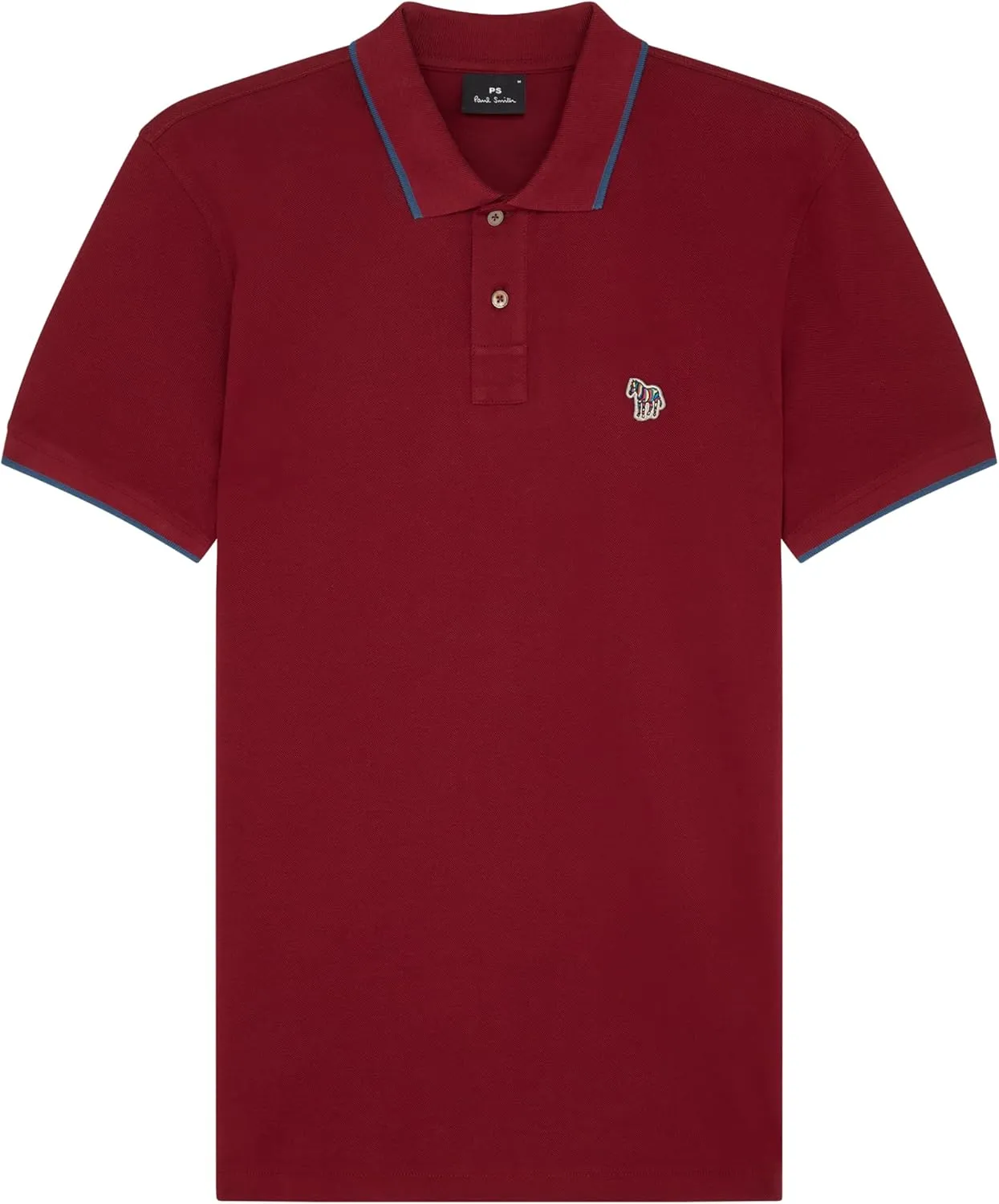 Paul Smith Ps Men's Organic Cotton Zebra Polo Shirt with Contrast Tipping