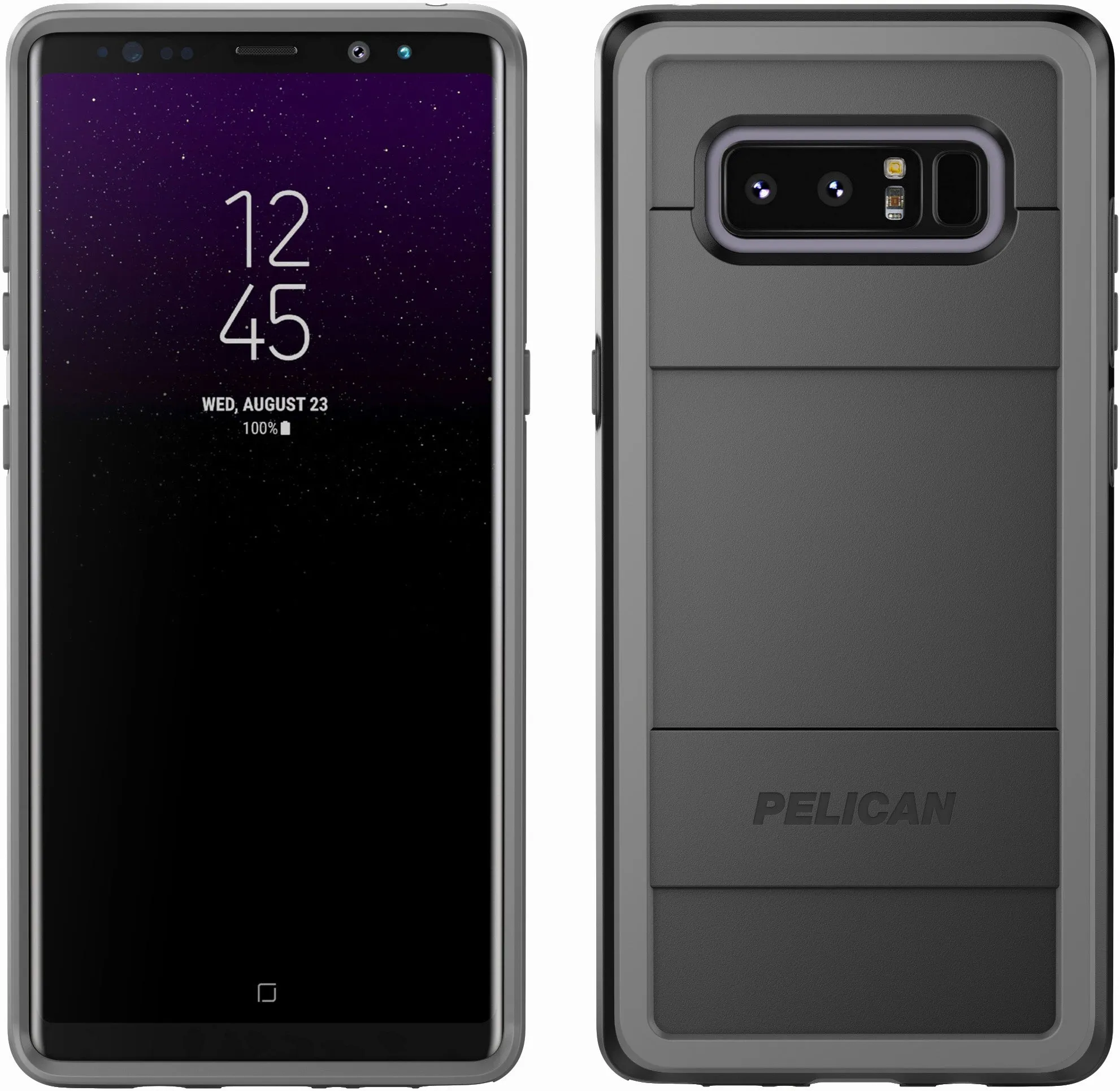 Protector Case for Samsung Galaxy Note 8 - Black Gray