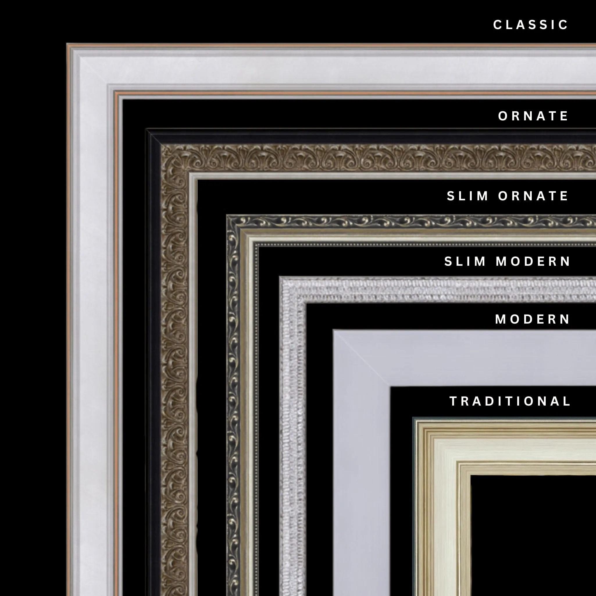 Silver 14x30 Picture Frame Ornate Traditional Classic Antique