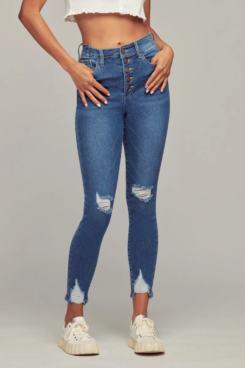 Stacey High Rise Ankle Skinny Jeans