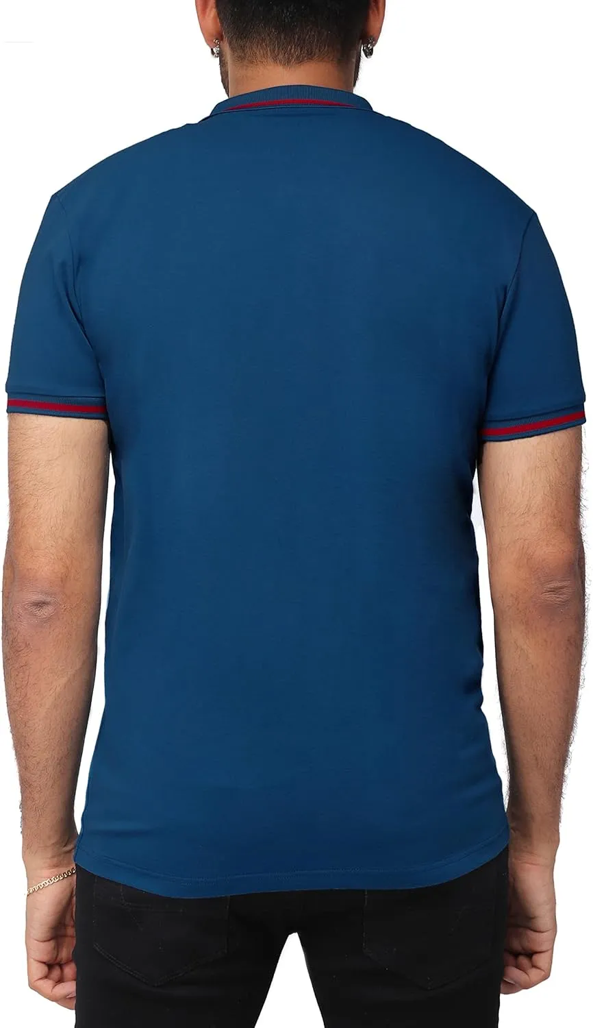 X RAY Men's Polo Shirts Short Sleeve, Slim Performance Stretch Cotton Golf Polos for Men